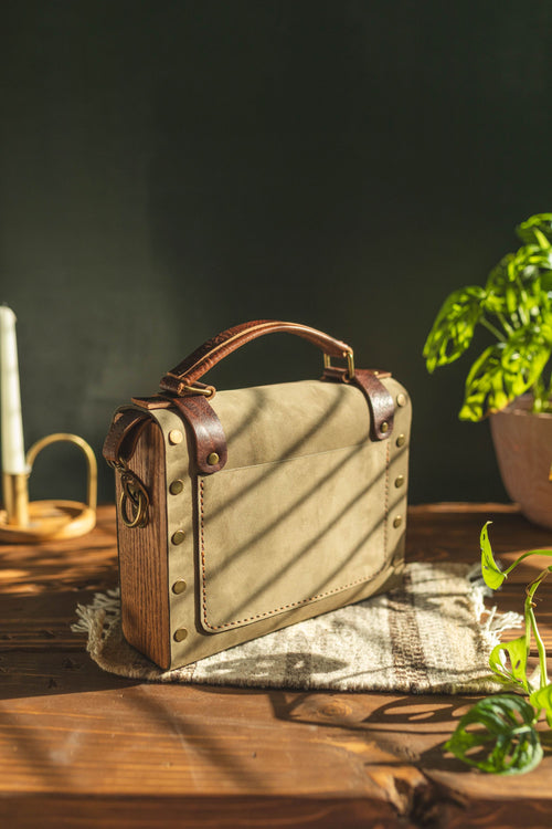 La Encina satchel-Olive