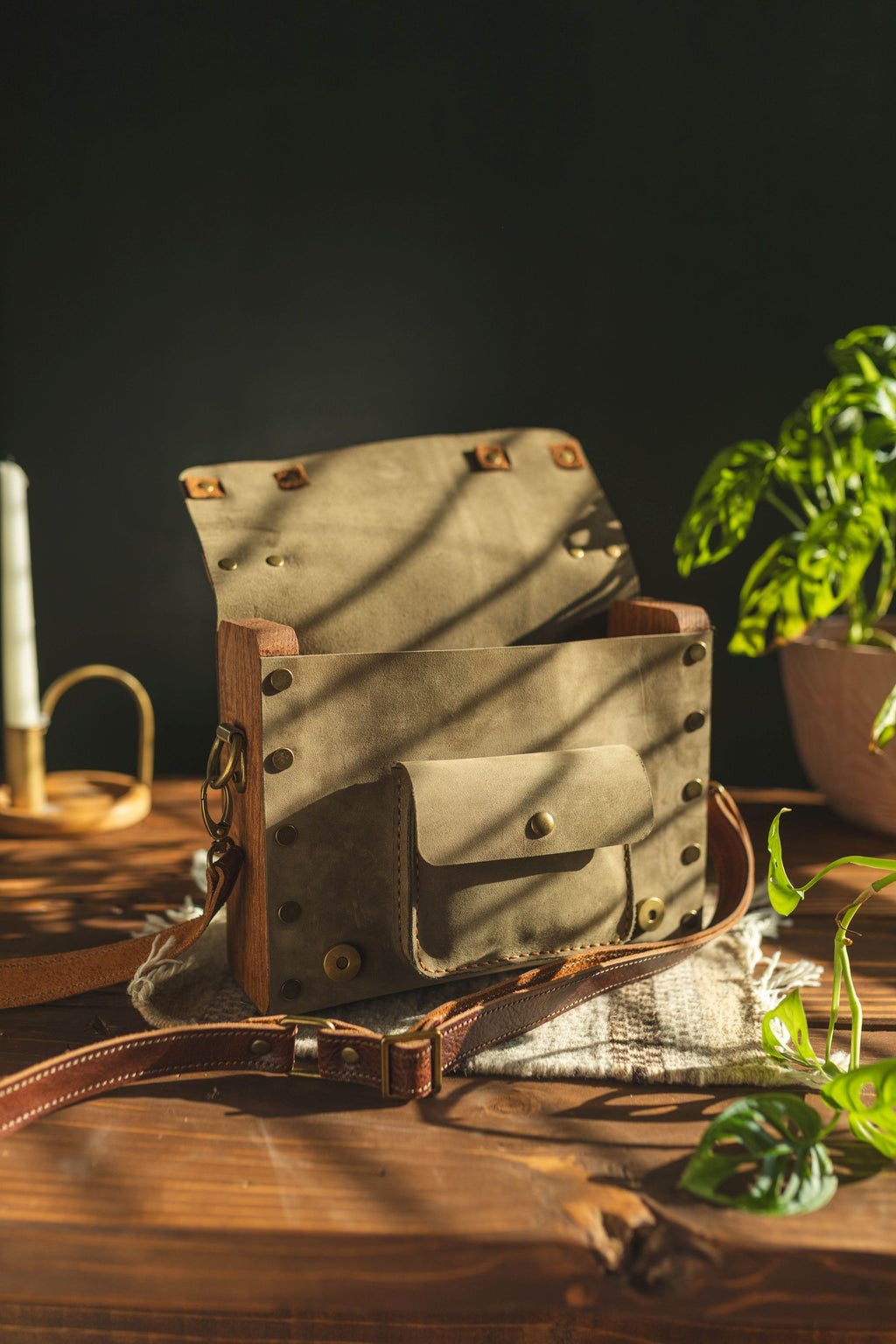 La Encina satchel-Olive